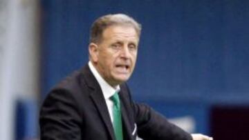 José Antonio Romero, durante el partido frente al Deportivo