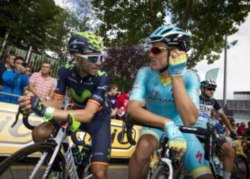 Alejandro Valverde y Luis León Sánchez.