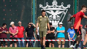 Alessio Lisci en la primera sesión de entrenamiento de la pretemporada.