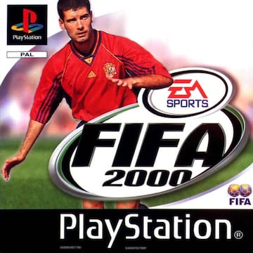 Pep Guardiola, protagonista de la portada de FIFA 2000 con los colores de la selección española