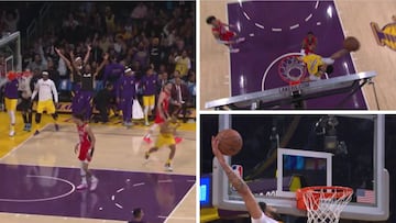 La NBA a sus pies: 'Alley-oop' y mate imposible de 'La ceja' que hizo enloquecer el Staples