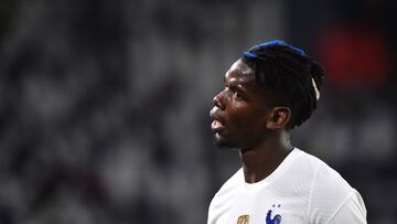 Soccer Football - Nations League - Semi Final - Belgium v France - Allianz Stadium, Turin, Italy - October 7, 2021 France&#039;s Paul Pogba during the match REUTERS/Massimo Pinca