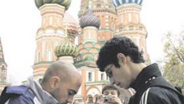 <b>DE TURISMO. </b>El Espanyol visitó ayer la Plaza Roja de Moscú.
