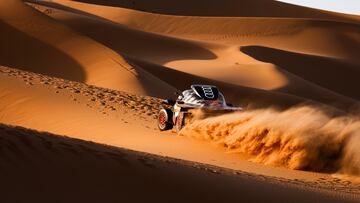 El Audi RS Q e-tron E2, en el test de Marruecos.