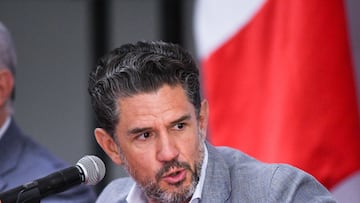 Alejandro Carlos Irarragorri Gutierrez, es un empresario mexicano. Es el fundador y actual Presidente del Consejo de Administracion de Grupo Orlegi during the presentation of the official venue for the Mexico (Mexican National Team) vs Suriname match on June 11 corresponding to the Nations League, at  Torreon Convention Center, on April 25, 2022.
<br><br>
Alejandro Carlos Irarragorri Gutierrez, es un empresario mexicano. Es el fundador y actual Presidente del Consejo de Administracion de Grupo Orlegi durante la presentacion de la sede oficial del partido Mexico (Seleccion Mexicana) vs Suriname el proximo 11 de Junio correspondiente a la Nations League, en el Centro de Convenciones de Torreon, el 25 de Abril de 2022.