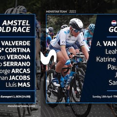 Valverde y Van Vleuten, líderes del Movistar para la Amstel