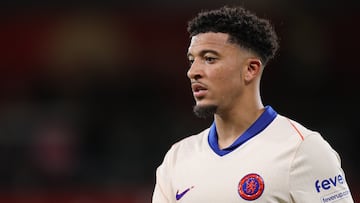 Jadon Sancho, jugador del Chelsea, durante un partido.