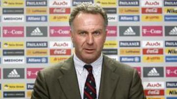 <strong>DESCONFIANZA.</strong> Rummenigge no confía en eliminar al Barcelona en la Champions.