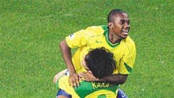 Robinho triunfa con Brasil y espera hacerlo con el Real Madrid.