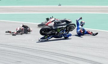 Las imágenes de la accidentada salida en Montmeló