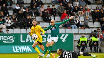 Jon García, en el partido ante el Mirandés.