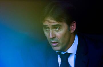 Head Coach Julen Lopetegui of Spain looks on during the FIFA 2018 World Cup Qualifier between Spain and Italy at Estadio Santiago Bernabeu on September 2, 2017 in Madrid, Spain.