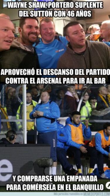 Los mejores memes de Wayne Shaw, portero del Sutton