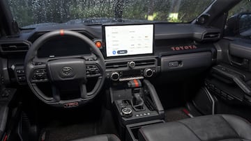 Este es el interior de la camioneta.