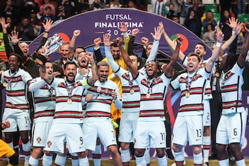 Portugal celebra el título de la Finalissima en Buenos Aires.