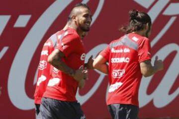 El primer día de trabajo de los seleccionados en Juan Pinto Durán.