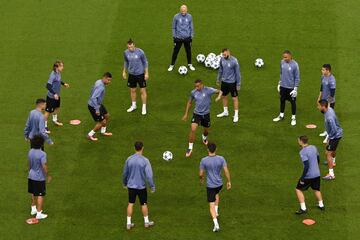 Las imágenes del entrenamiento del Real Madrid en Cardiff