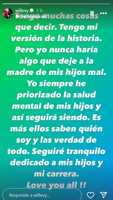 La rajada de William Levy tras su separación de Elizabeth Gutiérrez: “Nunca haría algo que deje a la madre de mis hijos mal”