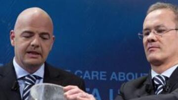 <b>EL SORTEO. </b>Nyon fue ayer la sede de los emparejamientos de Champions y Europa League.