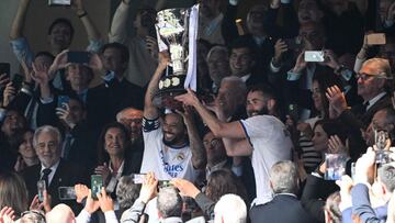 Marcelo y Benzema levantan el título liguero.