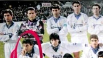 Adrián fue admirador de Milla y posó con él como madridista