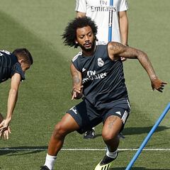 Marcelo fue el único titular que entrenó con los suplentes