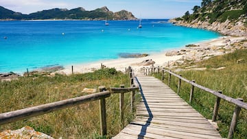 Nostra Senora beach in Islas Cies islands of Vigo at Spain