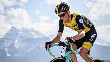 El ciclista neerland&eacute;s Steven Kruijswijk compite durante la cronoescalada del Tour de Romandia de 2018.