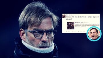 Jürgen Klopp y Gary Neville.