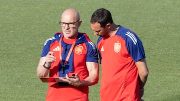 Luis de la Fuente junto a Pablo Amo.