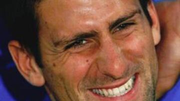 Djokovic no oculta su felicidad antes de disputar la final de Australia.