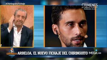 El momento en el que se anuncia en El Chiringuito el fichaje de Arbeloa