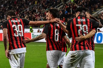 Milan se impuso sobre Bolonia 2-1 en la fecha 35 de la Serie A y se metió a la pelea por un cupo europeo. 