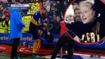 De Rossi, provoca locura en Boca: Niña reacciona con un regalo