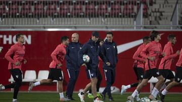 Entrenamiento del Sevilla.