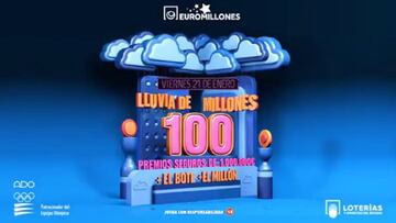 Euromillones: comprobar los resultados del sorteo de 'Lluvia de millones', hoy 21 de enero