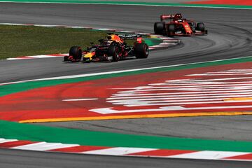 Max Verstappen y Sebastian Vettel 