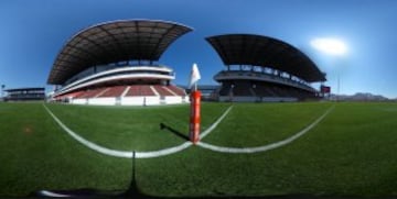 Fotografía en 360º del Estadio Kitakyushu  en Japan, donde se disputará la Copa del Mundo femenina de rugby 7.