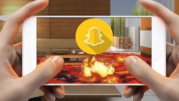El suelo es lava, el nuevo filtro viral de Snapchat