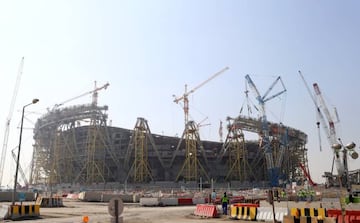 DOHA, QATAR - DECEMBER 20: General view of the construction work at Lusail Stadium on December 20, 2019 in Doha, Qatar. (Photo by Francois Nel/Getty Images)