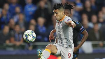 Falcao Garc&iacute;a durante el partido entre Brujas y Galatasaray por Champions League.