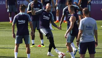 Aleix Vidal, en un entrenamiento reciente.
