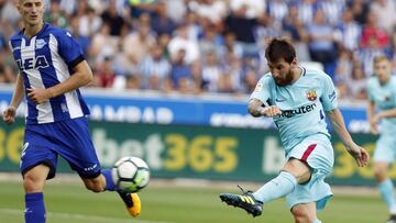 Messi siempre salvador: hace doblete contra Alavés