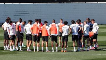 Entrenamiento del Valencia.