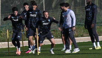 Entrenamiento del Nápoles.