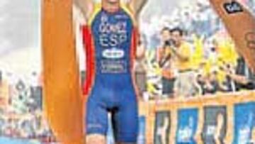 <b>SUPERIOR. </b>Gómez Noya, ayer en Pekín.