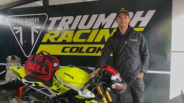 Luis Carlos Sarmiento, piloto colombiano de Triumph.
