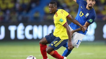 Carlos Cuesta en un partido de la Selecci&oacute;n Colombia