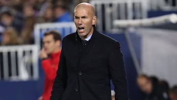 Zidane, durante la eliminatoria de Copa Real Madrid-Legan&eacute;s de la 2017-18.