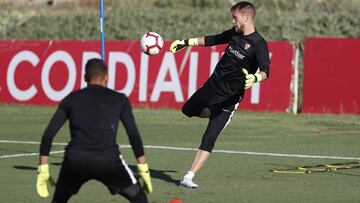 Vaclik, en un entrenamiento.